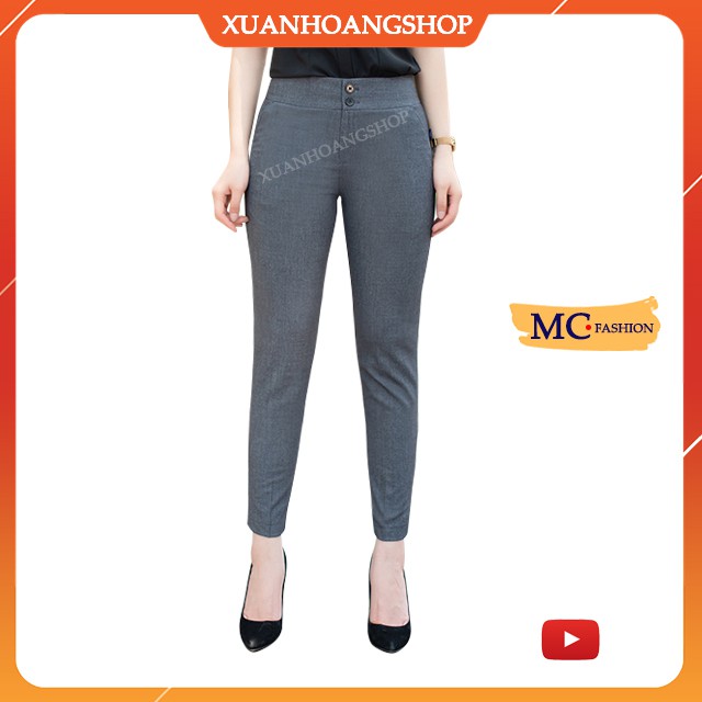 Quần Tây Nữ Lưng Cao Mc Fashion, Kiểu Dáng Quần Âu Công Sở, Ống Côn, 3 Màu Đẹp Q0279(Đen, Xanh Tím Than, Ghi Xám)