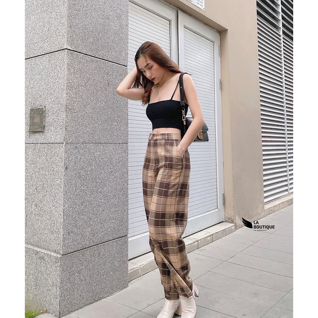 Quần Tây Sọc Caro Form Lửng La Boutique, Có Size, Chất Vải Kate Mềm, Trang Phục Công Sở, Đi Dạo Phố | BigBuy360 - bigbuy360.vn