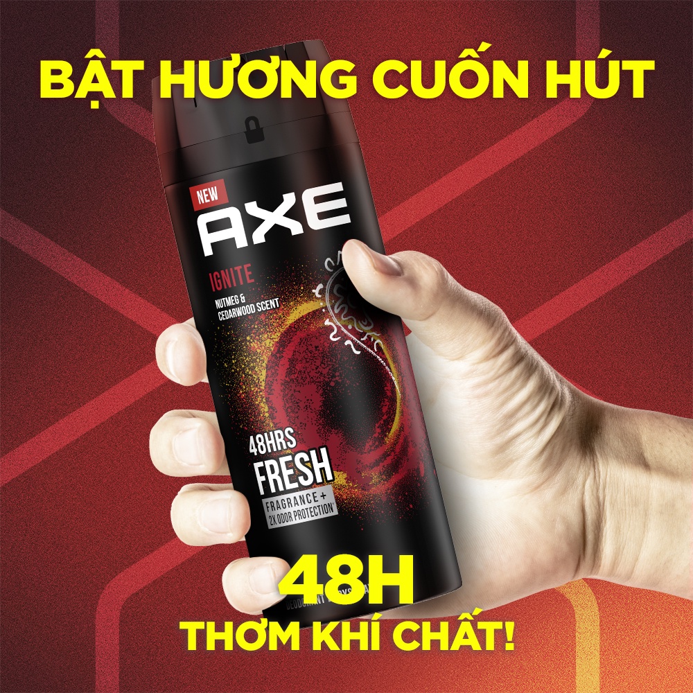 Xịt nước hoa toàn thân dành cho nam AXE Ignite (135ml) | BigBuy360 - bigbuy360.vn