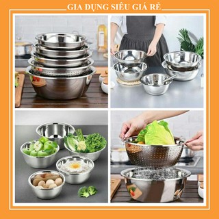 Set 5 món tô rổ inox cho nhà bếp - hàng đẹp