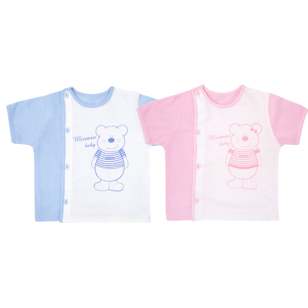 Áo tay ngắn Teddy - Miomio | Áo ngắn tay cho bé từ 1M - 12M