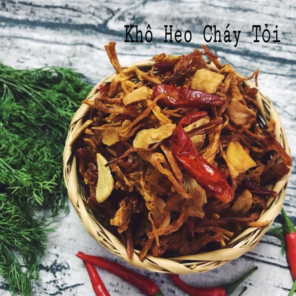 Khô Heo Cháy Tỏi Cao Cấp - Cực Ngon - Hủ 100G / 300G / 500G