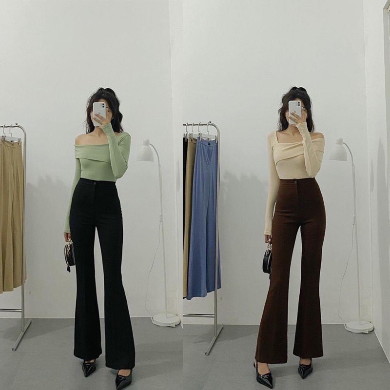 [HÀNG LOẠI 1] Quần Tây Ống Loe Quần Tây Công Sở ống Vẩy_ Lưng Cao Hàng 2 cúc có 2 màu | BigBuy360 - bigbuy360.vn