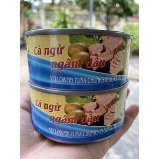 Cá ngừ ngâm dầu (Yellowfin Tuna chunks in soya oil 160gr/ lon)