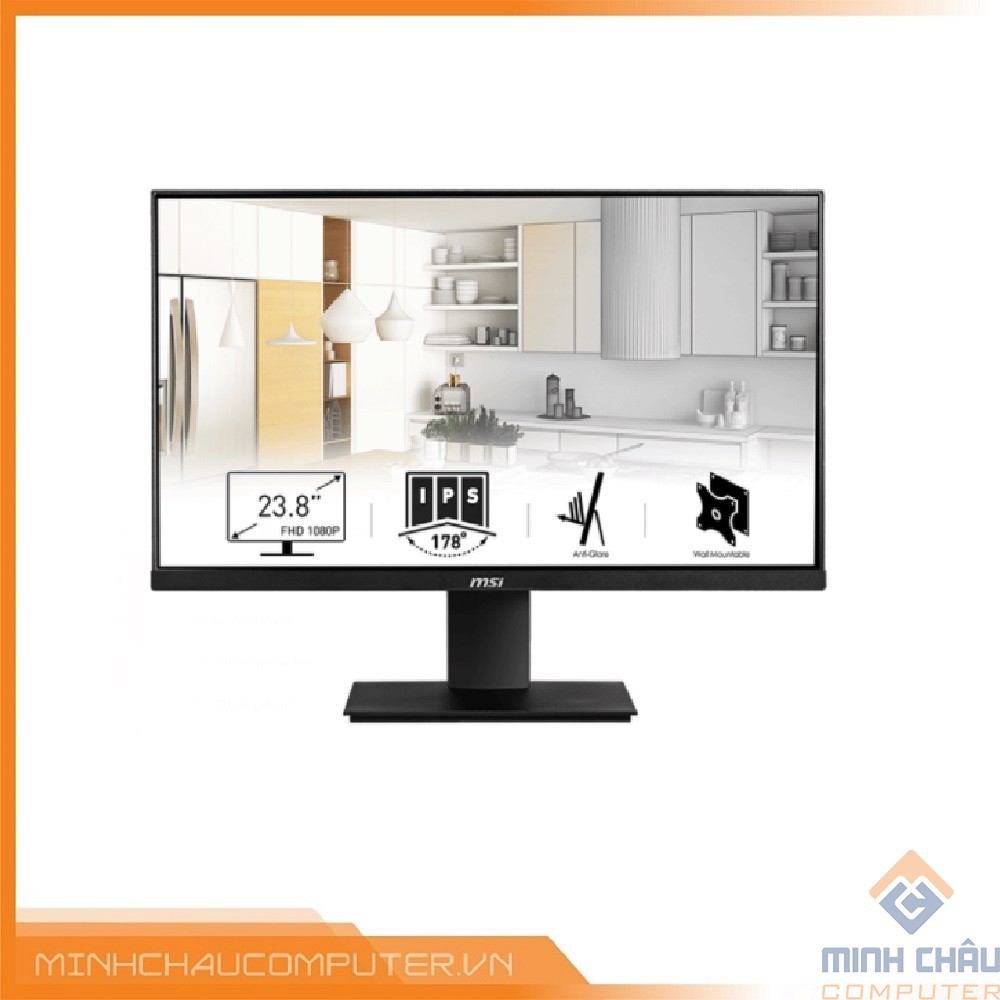 Màn hình IPS phẳng tràn viền MSI Pro 23.8" MP242 (1920x1080, IPS, 75Hz, 7ms) - Hàng chính hãng
