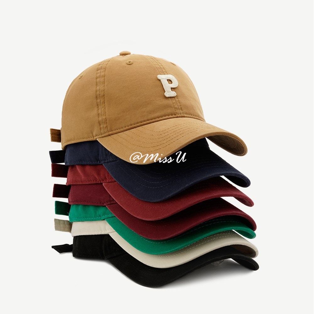 Nón lưỡi trai cotton in họa tiết chữ thời trang