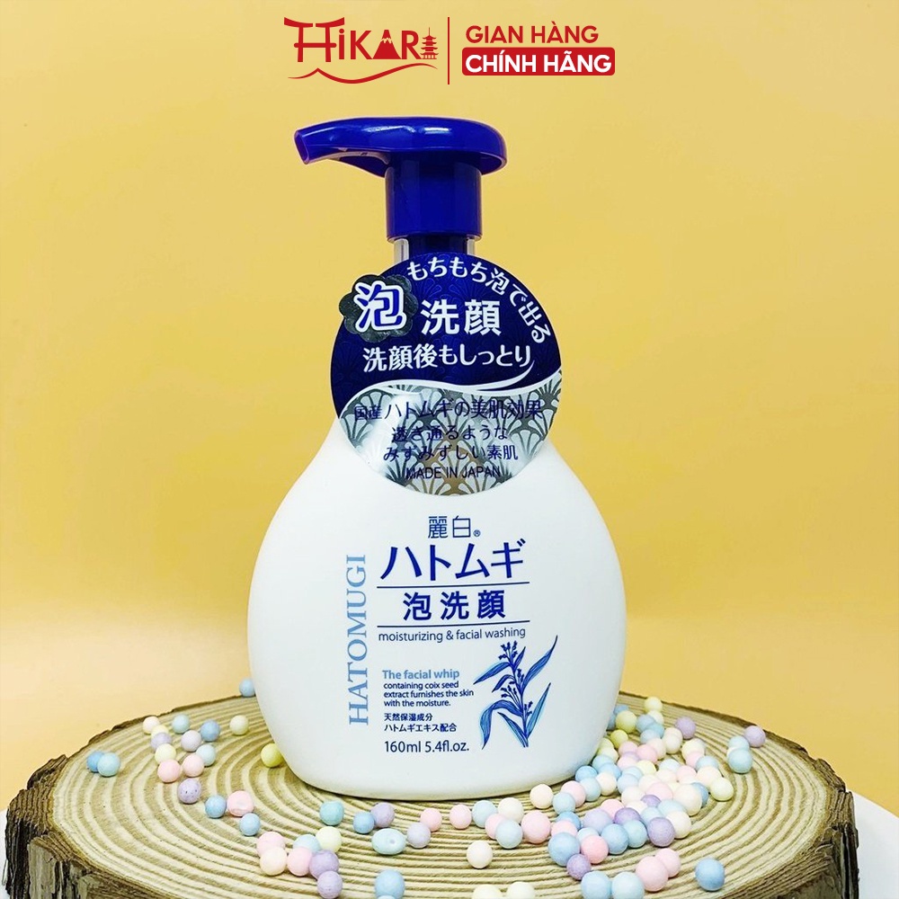 Sữa rửa mặt tạo bọt ý dĩ Hatomugi The Facial Whip 160ml