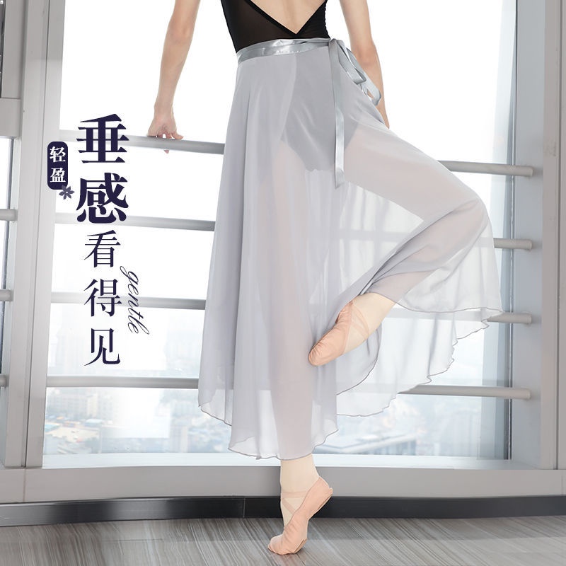 Chân Váy Chiffon Dài Cột Dây Dùng Tập Múa Ba Lê Cho Người Lớn