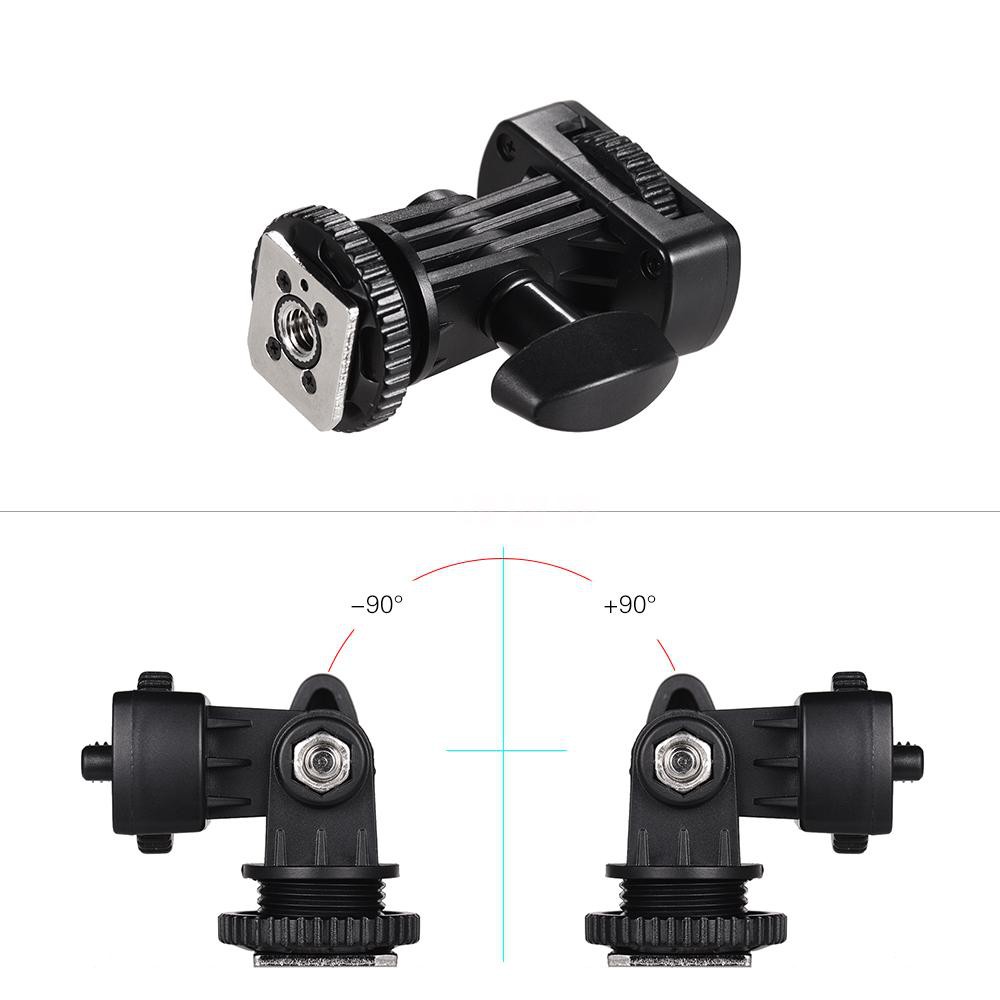 Flexible Cold Shoe Mount Adapter with 1/4 Inch Screw for Viltrox DC-90 DC-70 DC-50 Monitor L132T L116T LED Video Light