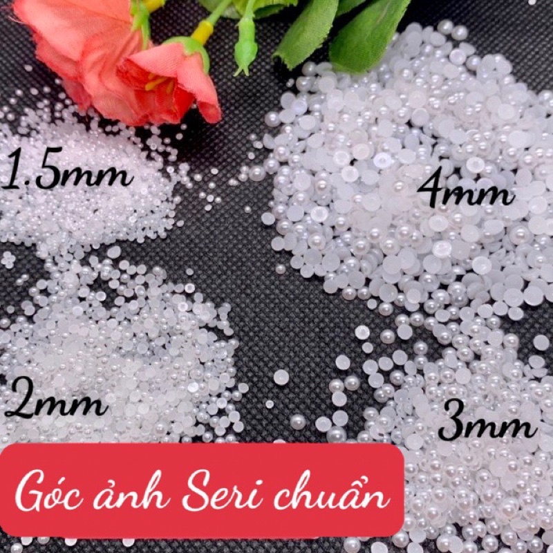 Sét trai nửa li ti Trắng trang trí viền móng loại đẹp