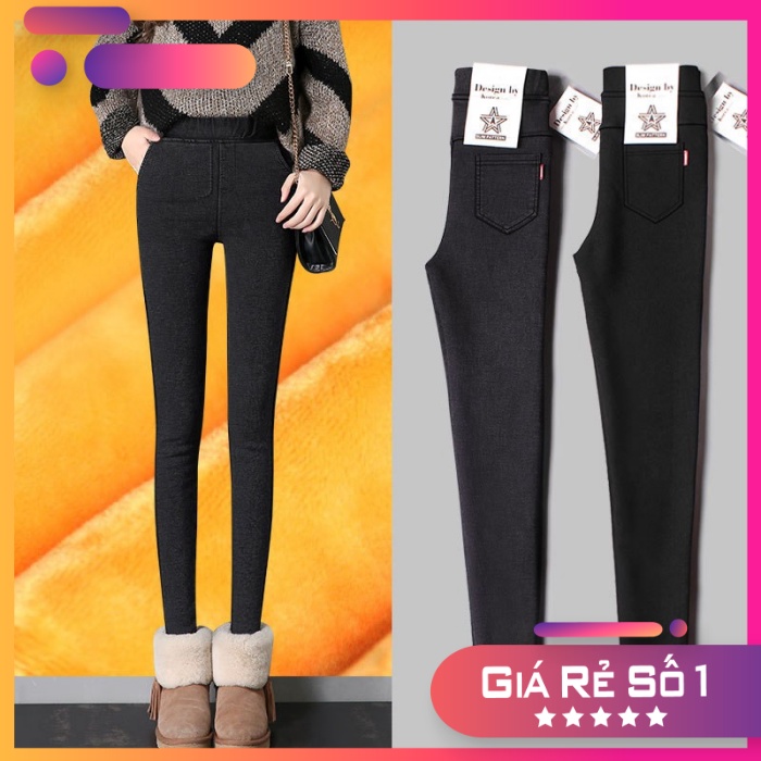 Quần Legging Jean Lót lông siêu ấm giữ nhiệt cực tốt - Hàng loại 1