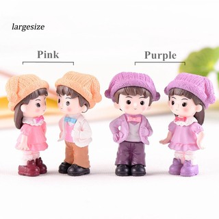 Set 2 tượng bé trai bé gái trang trí không gian DIY