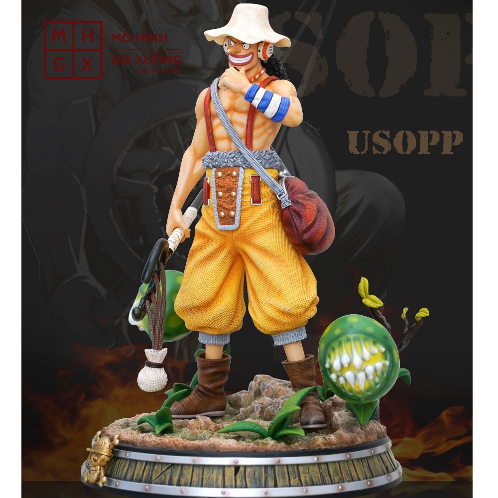 Mô hình One Piece  Ussop cao 38cm , có đèn led ở base + remote , figure one piece ussop , mô hình giá xưởng