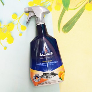 Chai xịt vệ sinh bề mặt và vệ sinh bếp Astonish hương cam C6790 750ml Anh Quốc