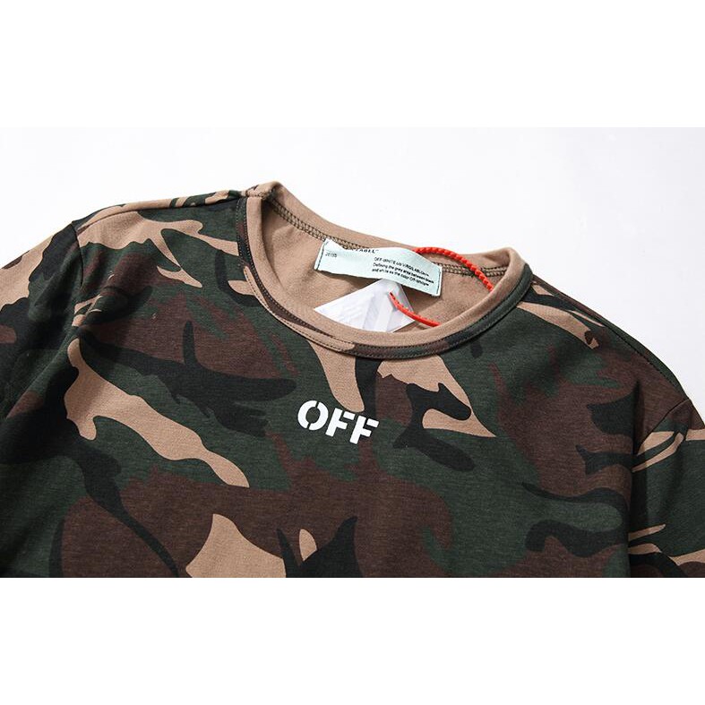 Áo Thun Off-White Tay Ngắn Chất Cotton In Chữ Thời Trang