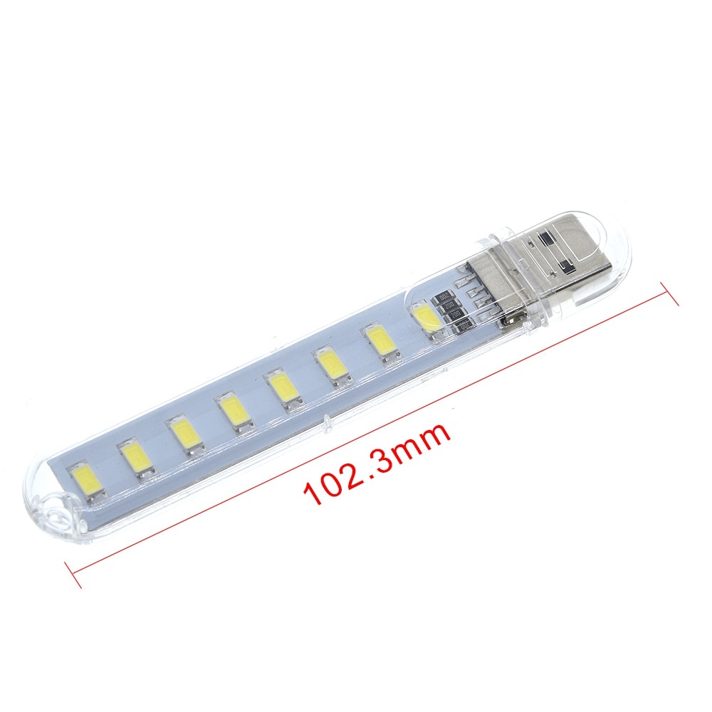 Đèn Led 8 Bóng 5730 Smd 5v Cổng Usb Gắn Sách Tiện Dụng Màu Sắc