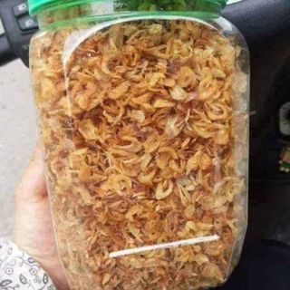 Hộp 500g hành ta phi thơm vàng giòn