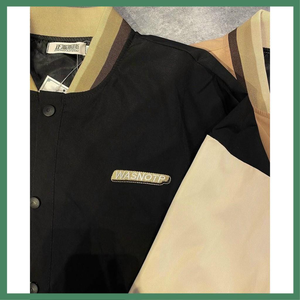 [ Mã FAMAYWA giảm 10K đơn 50K] Áo Khoác Dù Bomber Bóng Chày Thêu Wasnotp Nam Nữ Unisex - La mode | BigBuy360 - bigbuy360.vn
