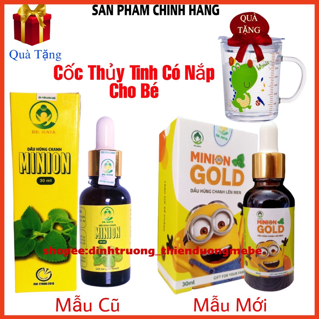 DẦU HÚNG CHANH MINION 30ML PLUS KÈM SÁP ẤM MINION PLUS TẶNG CỐC CHIA VẠCH - Tinh dầu húng chanh minion chính hãng cho bé