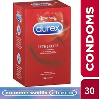 Bao cao su siêu mỏng Durex Fetherlite Ultra Thin Feel Condoms Extra Sensitive Của Úc Hộp 30 Cái