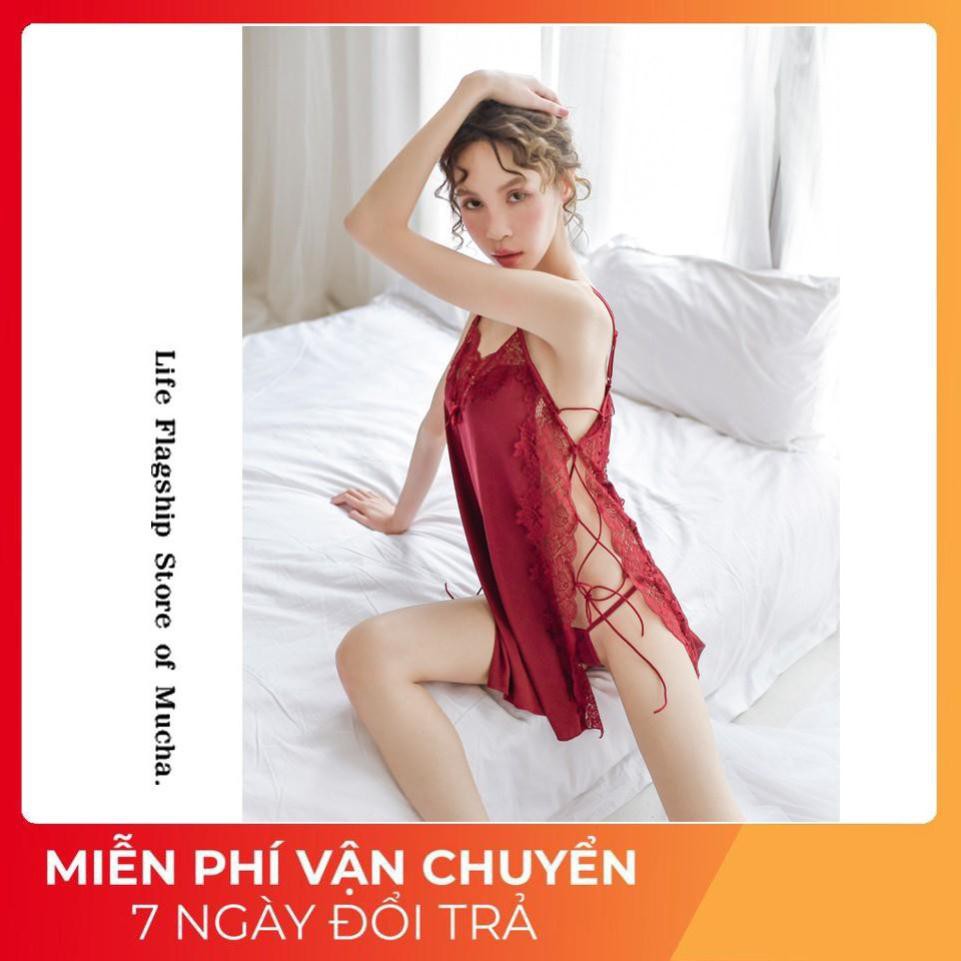Váy Ngủ Sexy, Đầm Ngủ Đan Dây Hông Thâu Nới Thoải Mái Dưới 70Kg | BigBuy360 - bigbuy360.vn