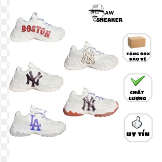 Giày Thể Thao MLB đế độn với 5 mẫu hot 2022,Giày sneaker cao cấp MLB NY vàng - LA xanh dương - Boston nam nữ chuẩn 1:1