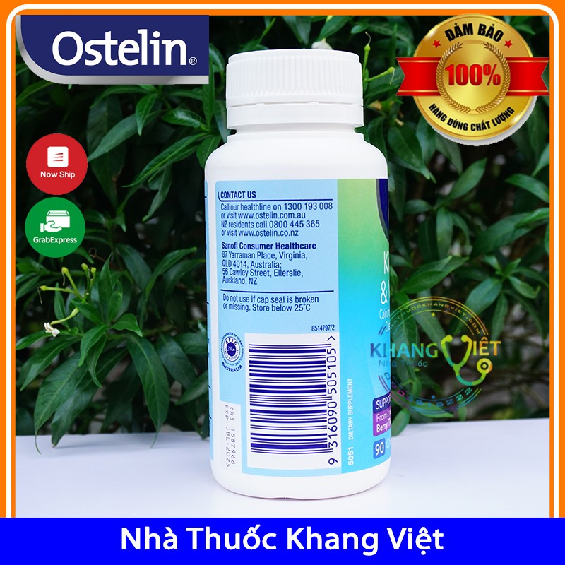 Kẹo Canxi Khủng Long Ostelin Úc 90 viên - Bổ Xung Vitamin D3 và Canxi cho bé từ 2 tuổi