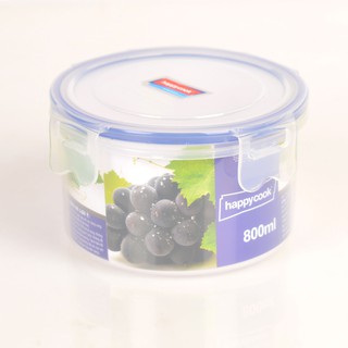 [Freeship từ 200K] Hộp nhựa tròn đựng thực phẩm 800ml Happy Cook Plastic Box HCPB-080C