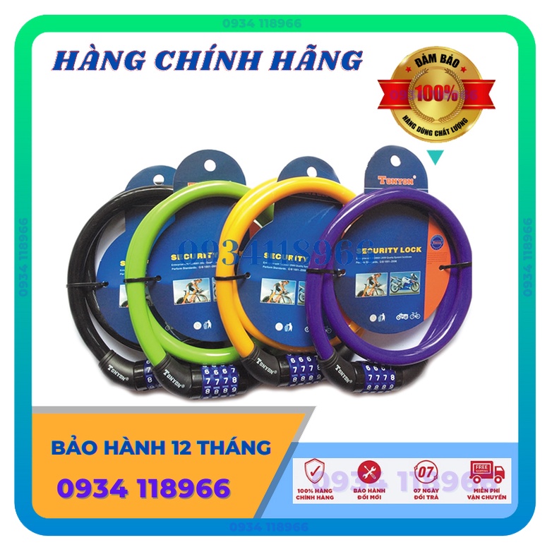 Dây khóa số thay đổi mã tùy chọn TONYON - Bảo hành 12 tháng - chống trộm xe đạp, xe máy