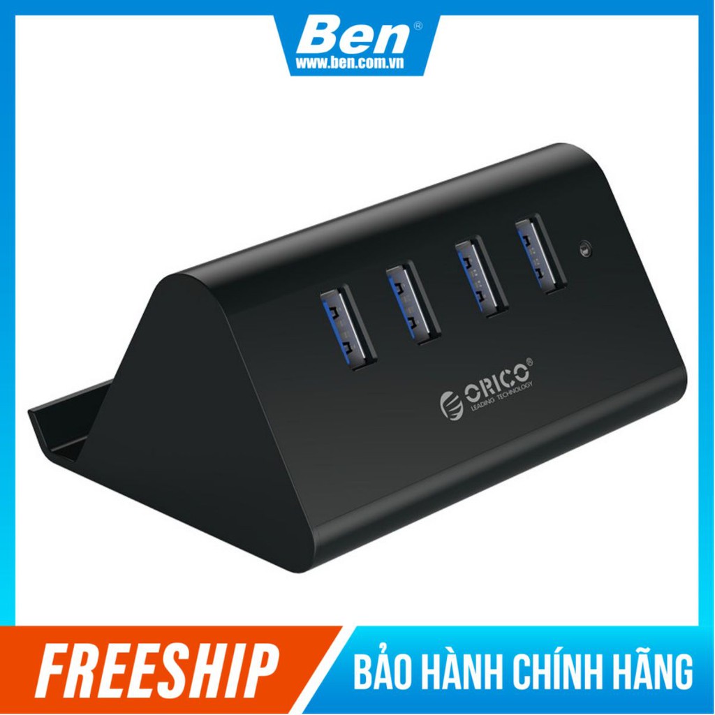 Bộ chia USB HUB 4 cổng USB 3.0 ORICO SHC-U3-BK( ĐEN) - Bảo Hành Chính Hãng Orico 12 Tháng