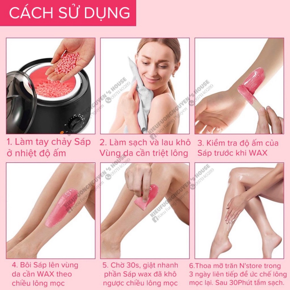 Combo Máy Náu Sáp Wax Nóng Chuyên Dụng Pro200 Giúp Sáp Mau Tan Chảy, An Toàn Tiện Lợi Cho Triệt Lông Tại Nhà Và Spa