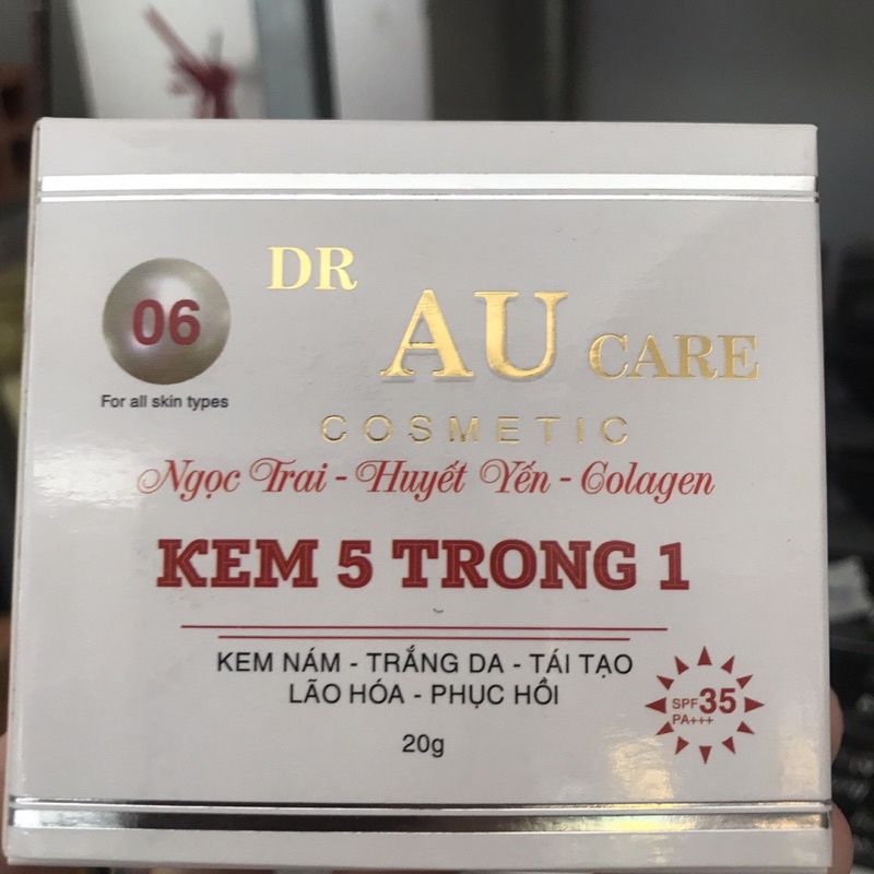 Kem 5 Trong 1 kem nám-Trắng Da-Tái Tạo Lão Hoá-Phục Hồi AU 20g