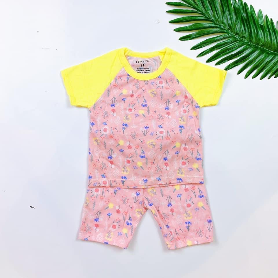 Đồ Bộ Giáp Lăng Thun Cotton Bé Gái Từ 6 Tháng - 4 Tuổi