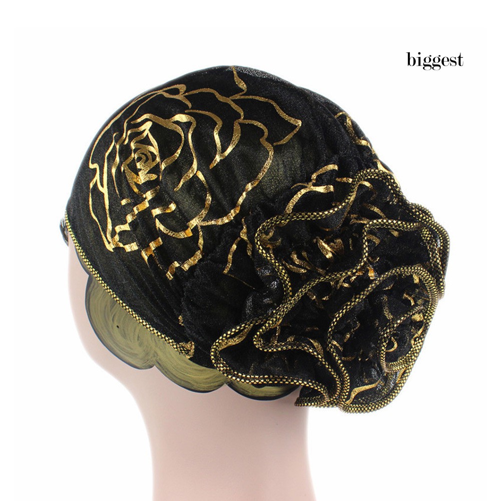 Mũ Trùm Đầu Phối Ren Hoa Thời Trang Cho Phụ Nữ Hồi Giáo