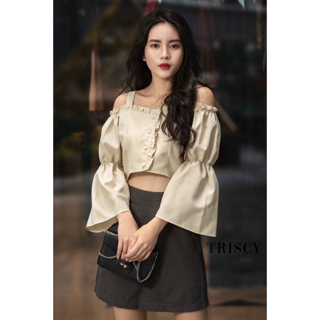 Áo Crop Đính Nút 39A001 TRISCY | BigBuy360 - bigbuy360.vn
