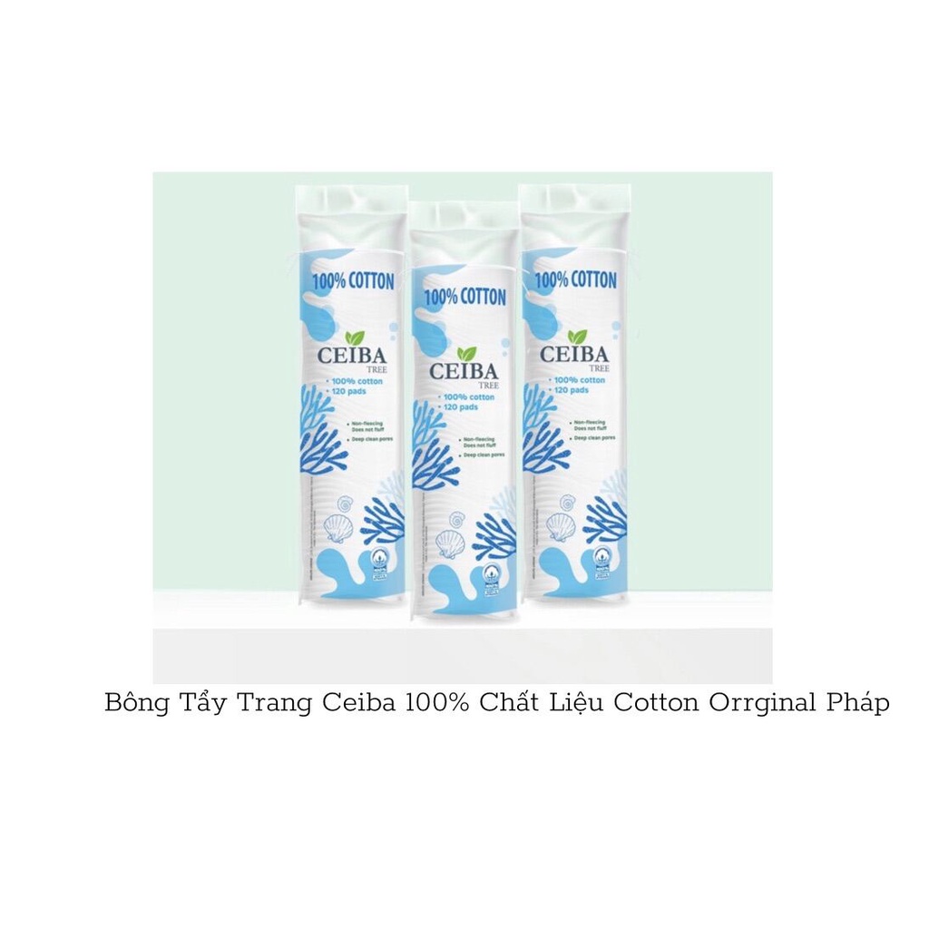 Bông tẩy trang Organic Pháp 100% chất liệu Cotton Ceiba Tree