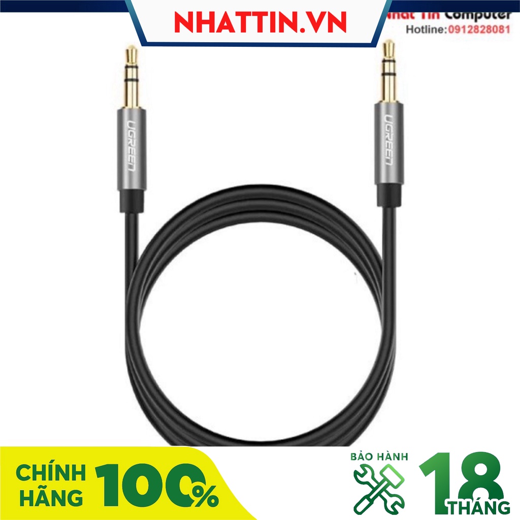 Cáp Audio 3.5mm dây tròn mạ vàng 24K Chính hãng Ugreen - Phân Phối Chính Hãng