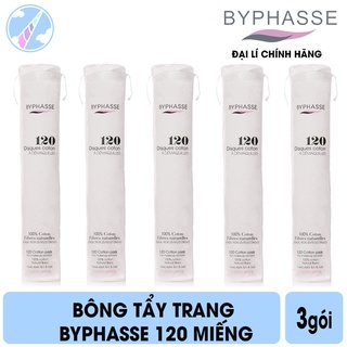 (T2/2025) Bông Tẩy Trang Byphasse 120 Miếng