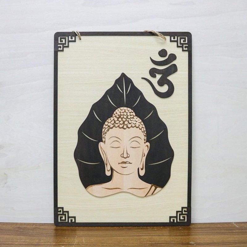 Bảng gỗ decor Phật pháp thư pháp trang trí nhà cửa gia đình và làm quà tặng