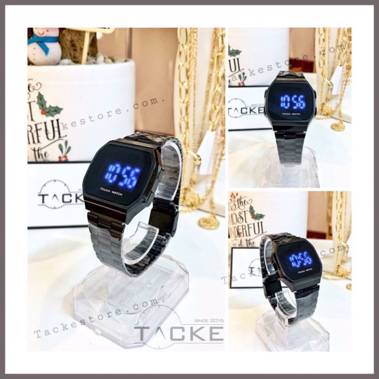 Đồng hồ casio touch watch cảm ứng màn hình điện tử, màn hình tráng gương, chất liệu cao cấp, dây không gỉ.