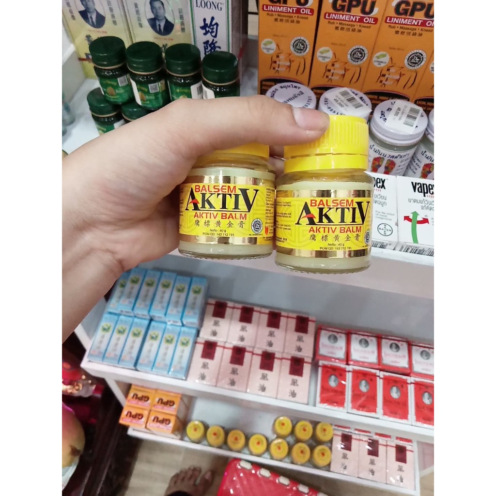 Dầu Cù Là Vàng Con Ó 💝𝗙𝗥𝗘𝗘𝗦𝗛𝗜𝗣💝 Cao xoa BALSEM AKTIV BALM 40g [Chuẩn Thái]