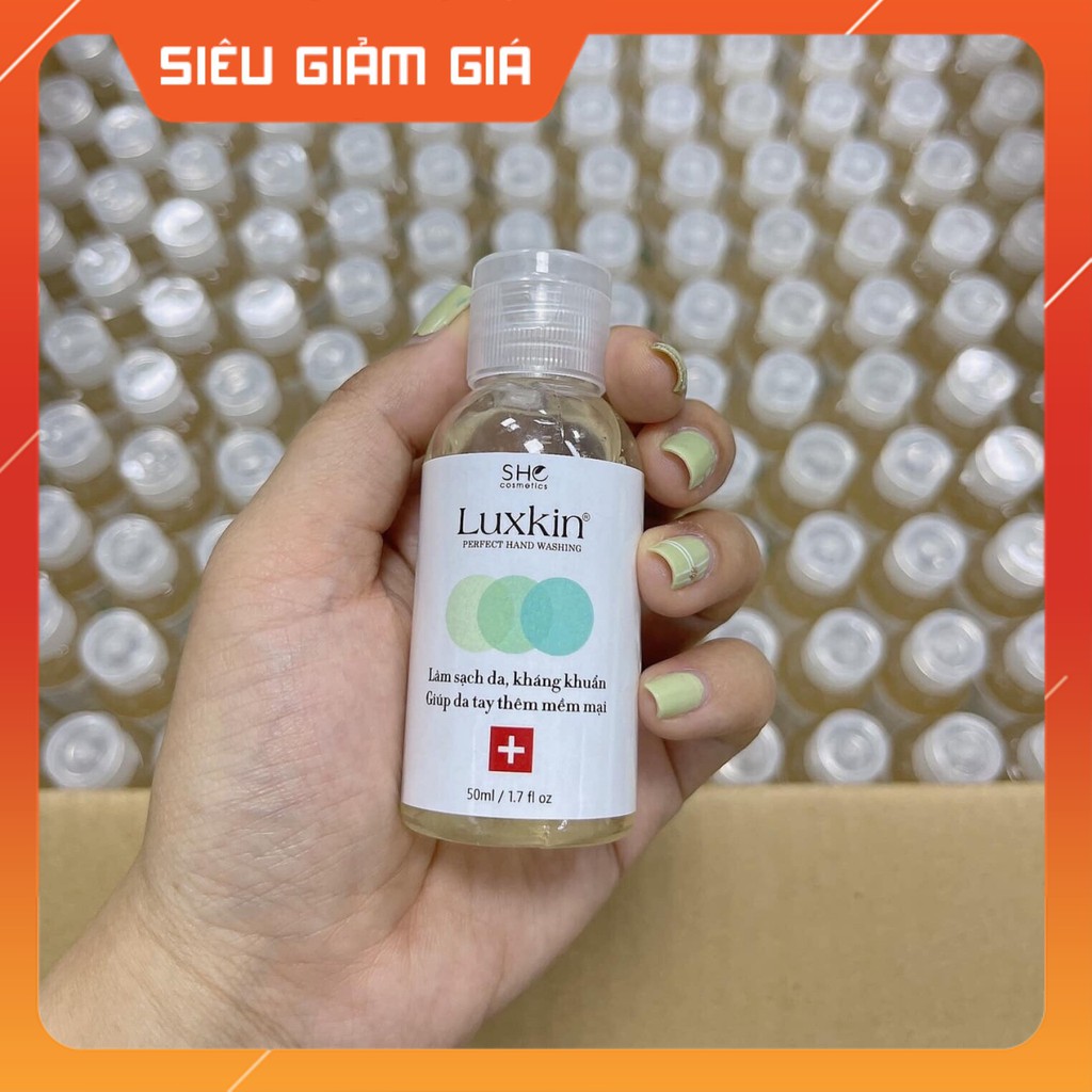 Nước Rửa Tay 💖 FREESHIP 💖 Gel Rửa Tay Khô PERFECT HAND WASHING LUXKIN 50ml Diệt Khuẩn Vượt Trội, Không Gây Khô Da