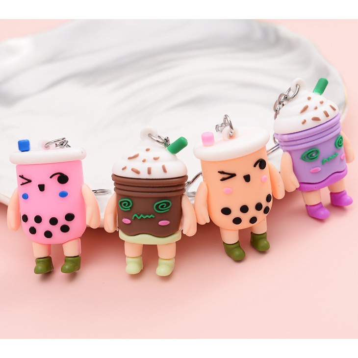 Móc khóa trà sữa siêu cute