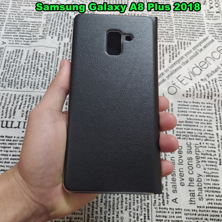 Bao Da Samsung Galaxy A6 2018 / A6 Plus 2018 / A8 2018 / A8 Plus 2018 Kiểu Dáng Gấp 2 Mặt Và Có Phối Ví Sang Trọng