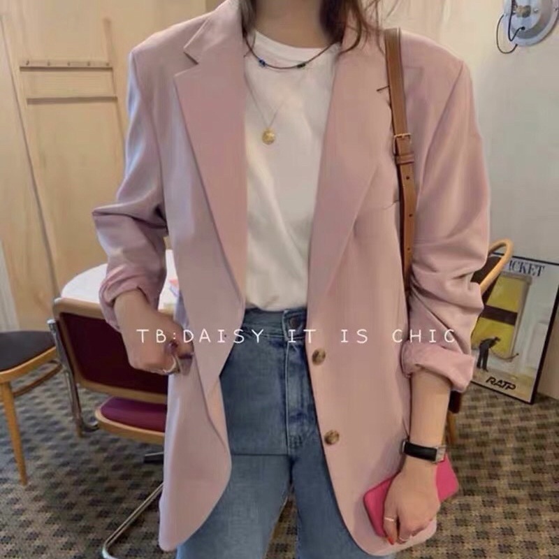 Áo Blazer Dài Tay Phong Cách Hàn Quốc K68 Hàng Có Sẵn,Áo Vest Nữ Khuy Tay Ảnh Thật Video Lemie By Lekemqc