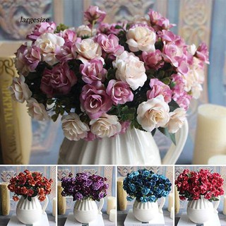 Hoa hồng nhân tạo 15 đầu bông dùng trang trí tiệc