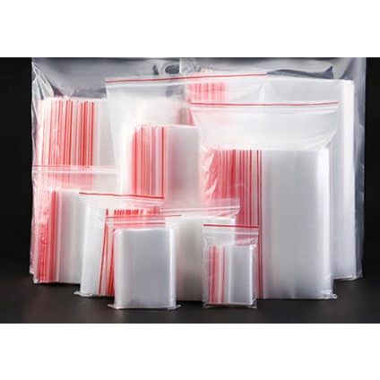 Túi Zip Chỉ Đỏ 1kg Túi Khóa Zip Bấm Miệng Loại Dày Hàng Có Sẵn Nhiều Kích Thước