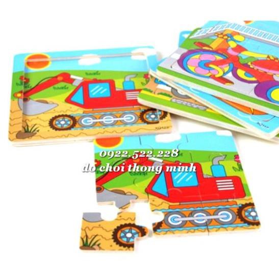 Ghép hình puzzle 9miếng (9 mảnh) gỗ