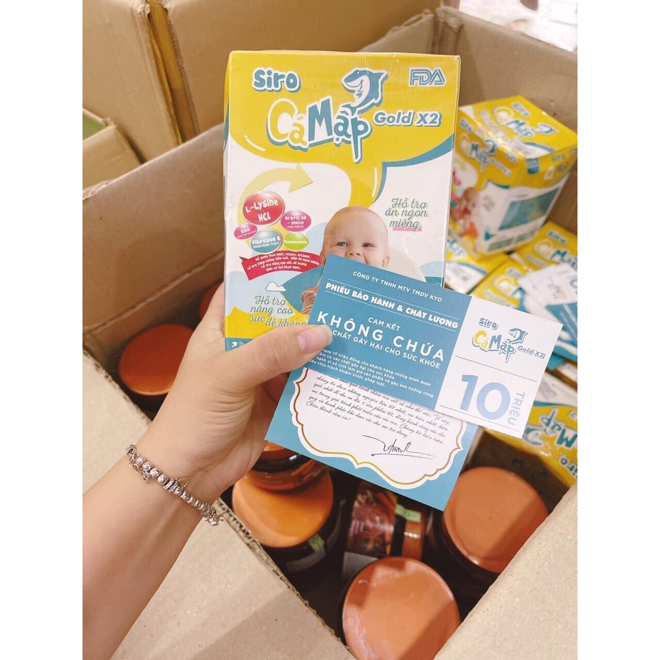Combo 2 Siro Cá Mập Gold X2 Mẫu Mới Baby Shark  - Giúp Trẻ Ăn Ngon