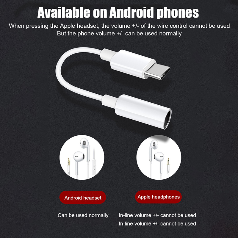 Dây Cáp Chuyển Đổi Cổng Type C Đực Sang 3.5 Aux Audio Female Sang 3.5mm | BigBuy360 - bigbuy360.vn